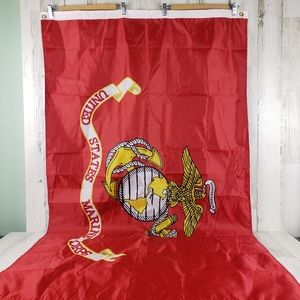 United States Marine Corps red nylon flag 2 grommets 3' x 5' USA